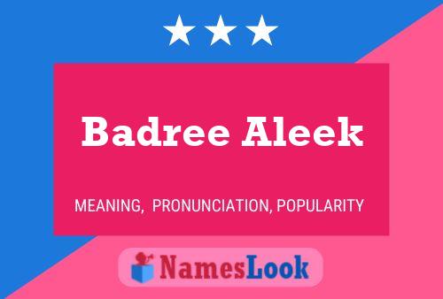 Badree Aleek பெயர் போஸ்டர்