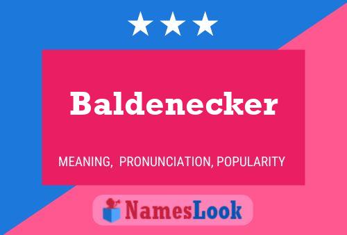 Baldenecker பெயர் போஸ்டர்