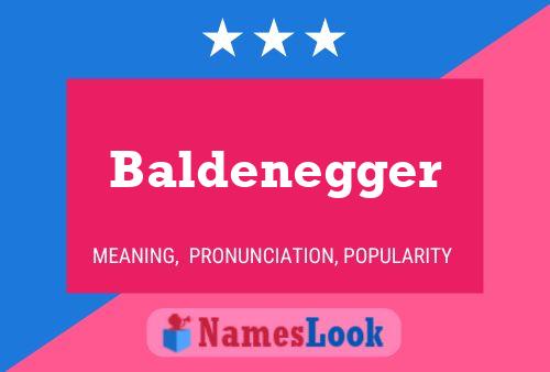 Baldenegger பெயர் போஸ்டர்