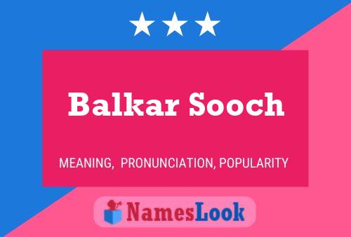 Balkar Sooch பெயர் போஸ்டர்