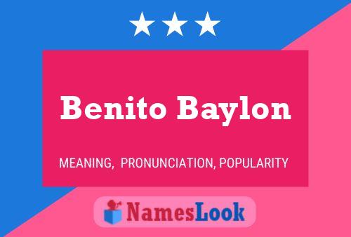 Benito Baylon பெயர் போஸ்டர்