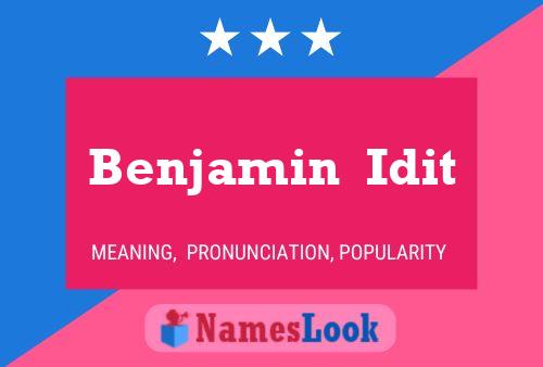 Benjamin  Idit பெயர் போஸ்டர்