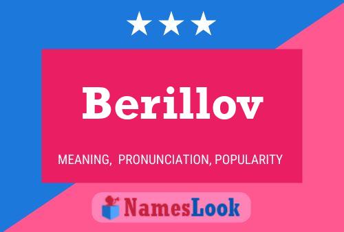 Berillov பெயர் போஸ்டர்