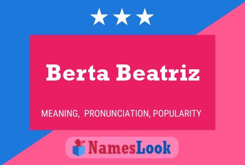 Berta Beatriz பெயர் போஸ்டர்