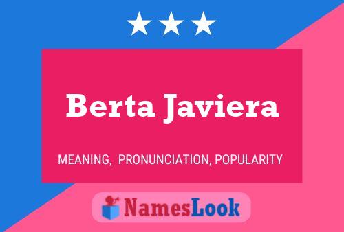 Berta Javiera பெயர் போஸ்டர்