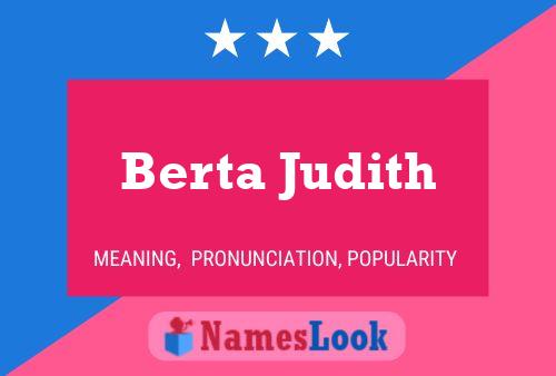 Berta Judith பெயர் போஸ்டர்