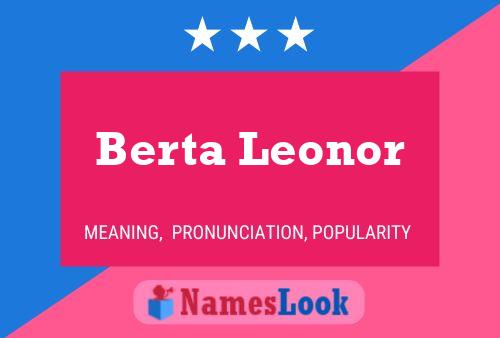 Berta Leonor பெயர் போஸ்டர்