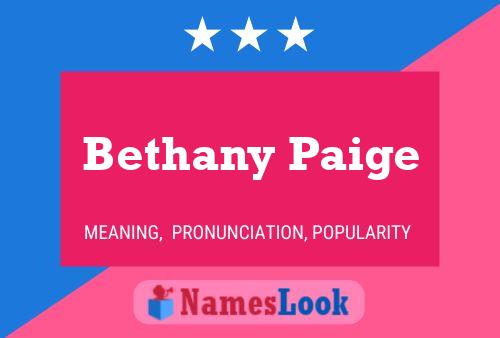 Bethany Paige பெயர் போஸ்டர்