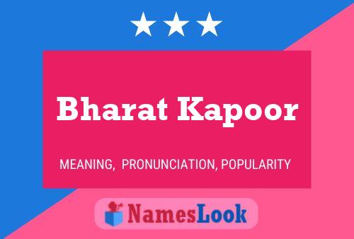 Bharat Kapoor பெயர் போஸ்டர்