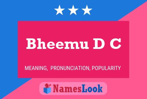 Bheemu D C பெயர் போஸ்டர்