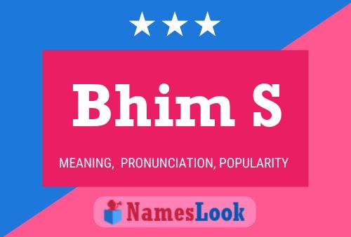 Bhim S பெயர் போஸ்டர்