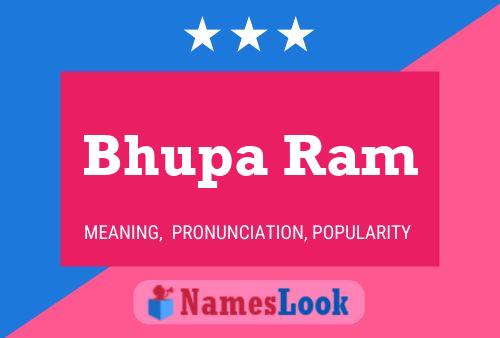 Bhupa Ram பெயர் போஸ்டர்