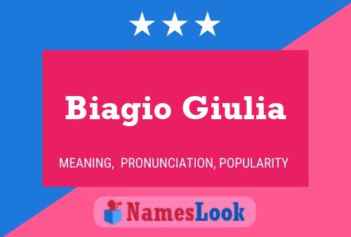 Biagio Giulia பெயர் போஸ்டர்