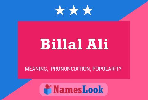 Billal Ali பெயர் போஸ்டர்