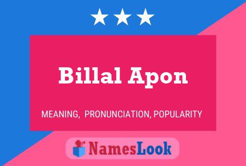 Billal Apon பெயர் போஸ்டர்