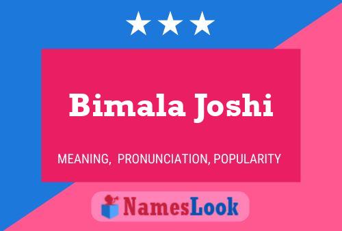 Bimala Joshi பெயர் போஸ்டர்