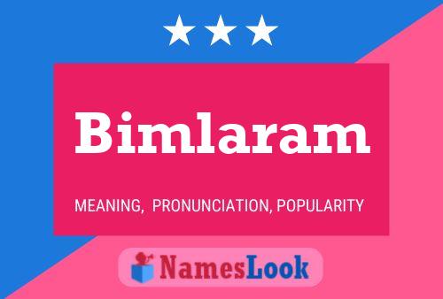 Bimlaram பெயர் போஸ்டர்