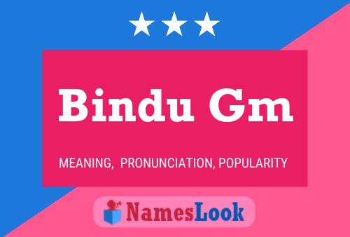 Bindu Gm பெயர் போஸ்டர்