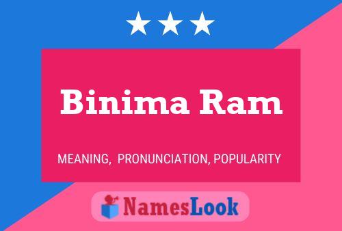 Binima Ram பெயர் போஸ்டர்