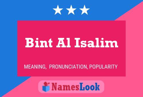 Bint Al Isalim பெயர் போஸ்டர்