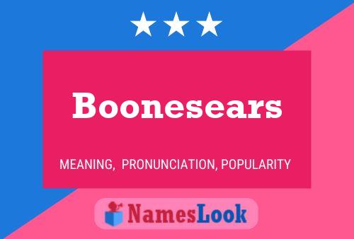 Boonesears பெயர் போஸ்டர்