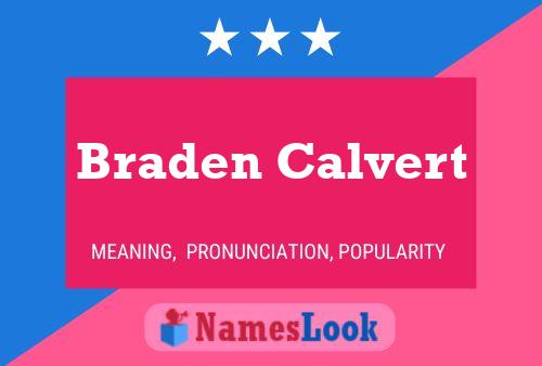 Braden Calvert பெயர் போஸ்டர்