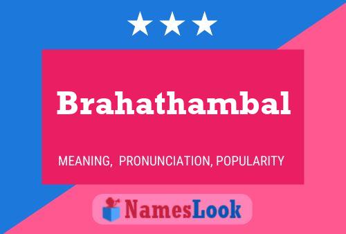 Brahathambal பெயர் போஸ்டர்