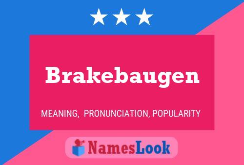 Brakebaugen பெயர் போஸ்டர்