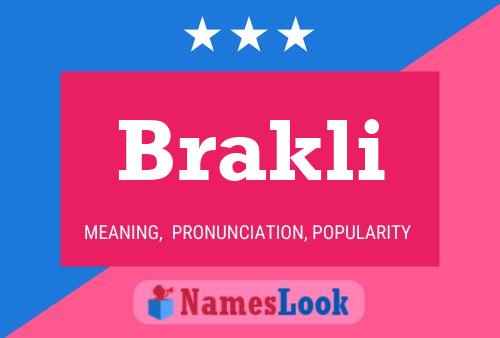 Brakli பெயர் போஸ்டர்