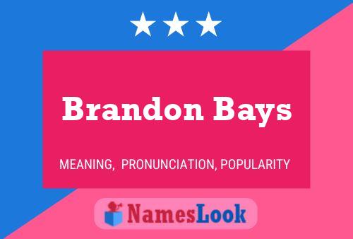 Brandon Bays பெயர் போஸ்டர்