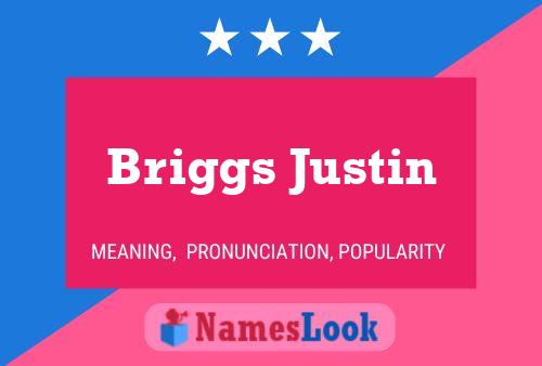 Briggs Justin பெயர் போஸ்டர்