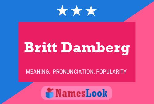 Britt Damberg பெயர் போஸ்டர்