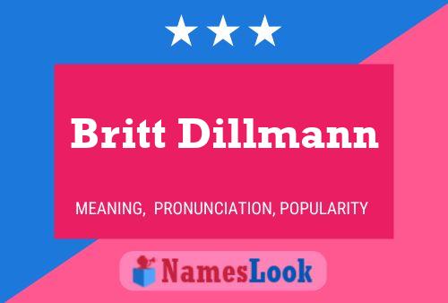 Britt Dillmann பெயர் போஸ்டர்