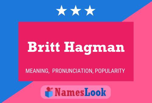 Britt Hagman பெயர் போஸ்டர்