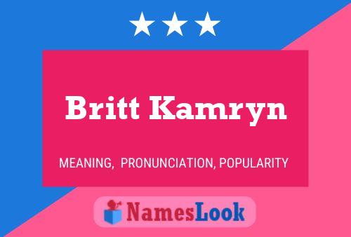 Britt Kamryn பெயர் போஸ்டர்