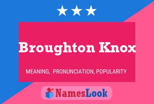 Broughton Knox பெயர் போஸ்டர்