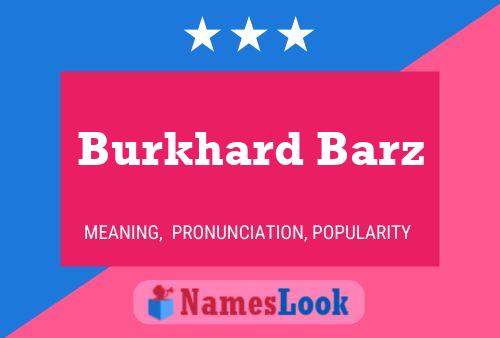 Burkhard Barz பெயர் போஸ்டர்