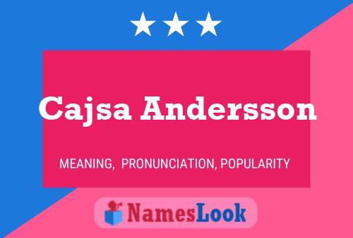 Cajsa Andersson பெயர் போஸ்டர்