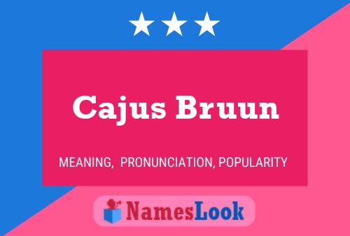 Cajus Bruun பெயர் போஸ்டர்