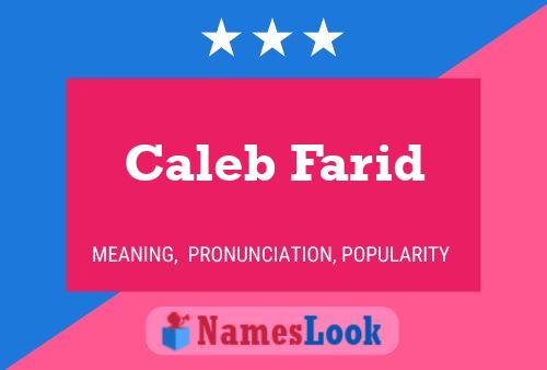 Caleb Farid பெயர் போஸ்டர்