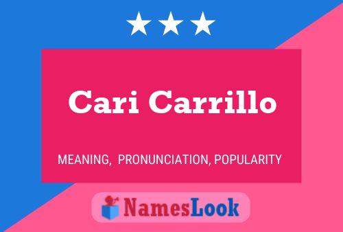 Cari Carrillo பெயர் போஸ்டர்