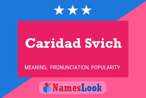 Caridad Svich பெயர் போஸ்டர்