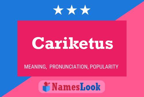 Cariketus பெயர் போஸ்டர்