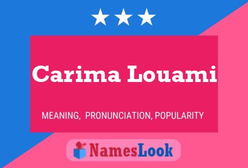 Carima Louami பெயர் போஸ்டர்