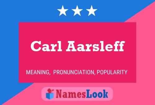 Carl Aarsleff பெயர் போஸ்டர்