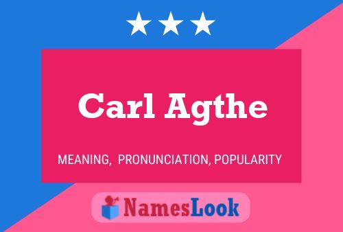 Carl Agthe பெயர் போஸ்டர்