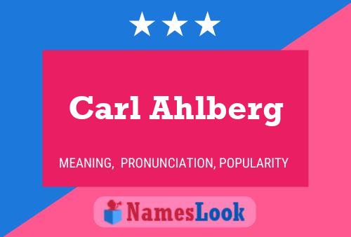 Carl Ahlberg பெயர் போஸ்டர்