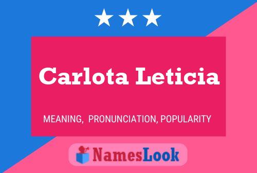 Carlota Leticia பெயர் போஸ்டர்