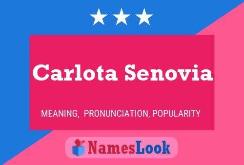 Carlota Senovia பெயர் போஸ்டர்