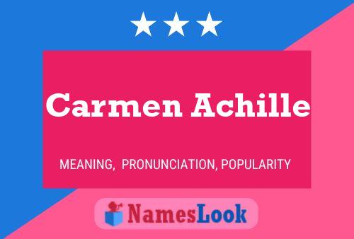 Carmen Achille பெயர் போஸ்டர்